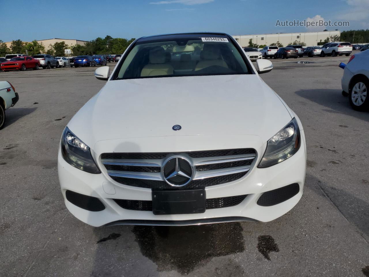 2015 Mercedes-benz C 300 White vin: 55SWF4JB3FU095744