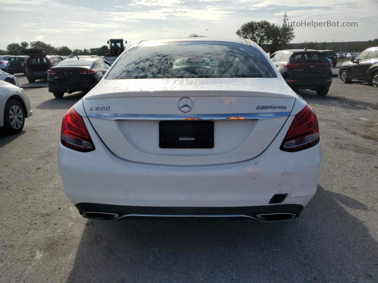 2015 Mercedes-benz C 300 Белый vin: 55SWF4JB3FU095744