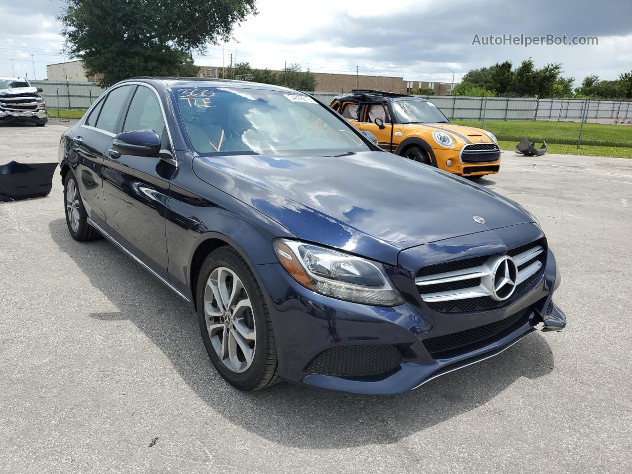 2018 Mercedes-benz C 300 Blue vin: 55SWF4JB3JU258269