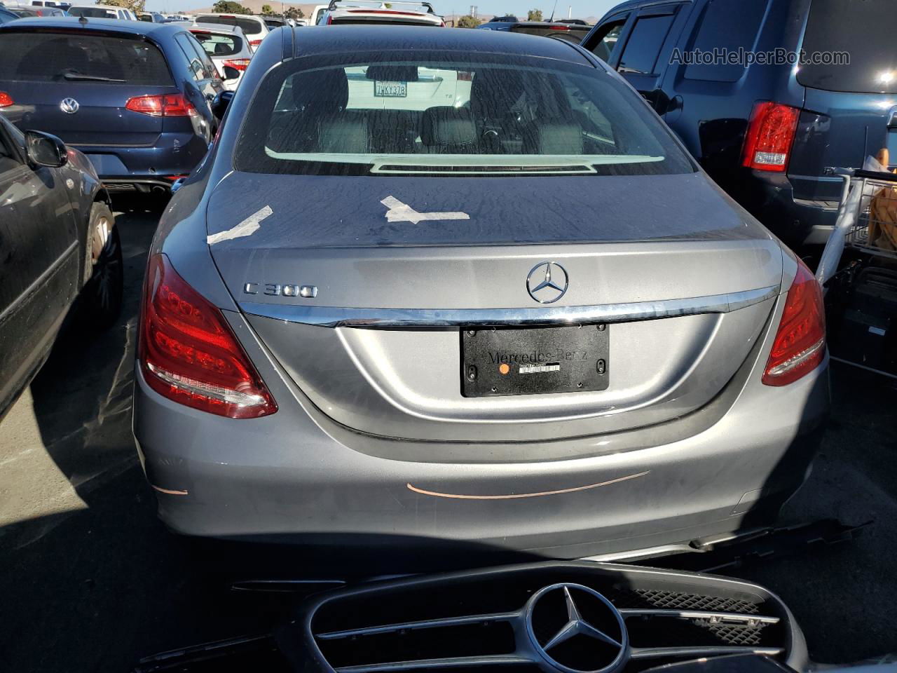 2015 Mercedes-benz C 300 Gray vin: 55SWF4JB4FU043359