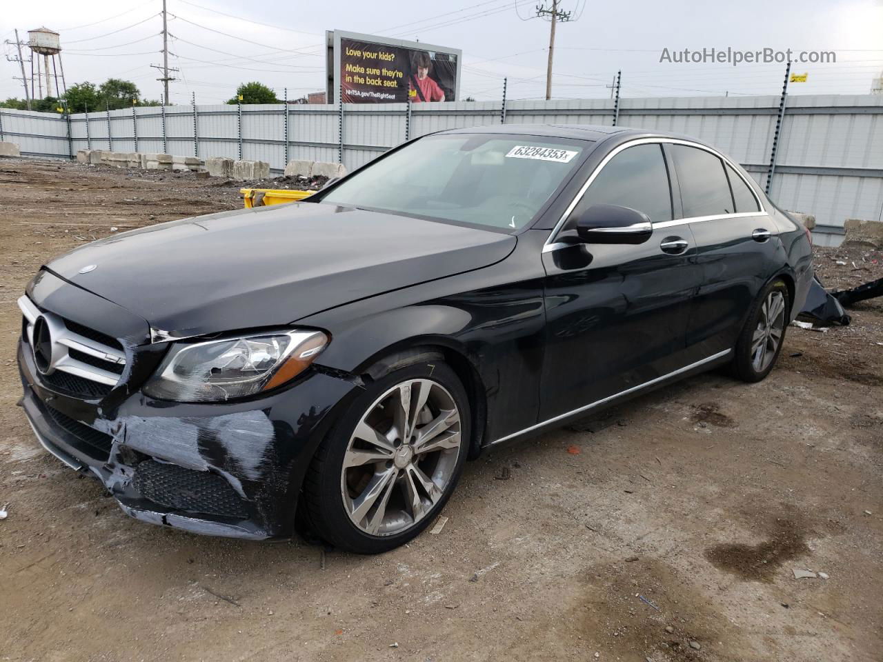 2015 Mercedes-benz C 300 Black vin: 55SWF4JB4FU072960