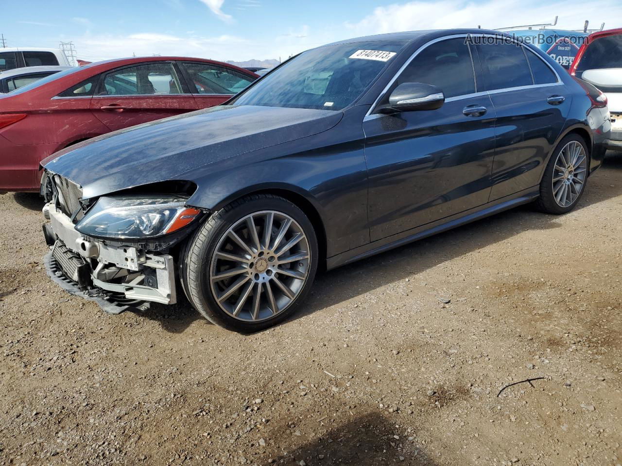 2015 Mercedes-benz C 300 Gray vin: 55SWF4JB4FU081903