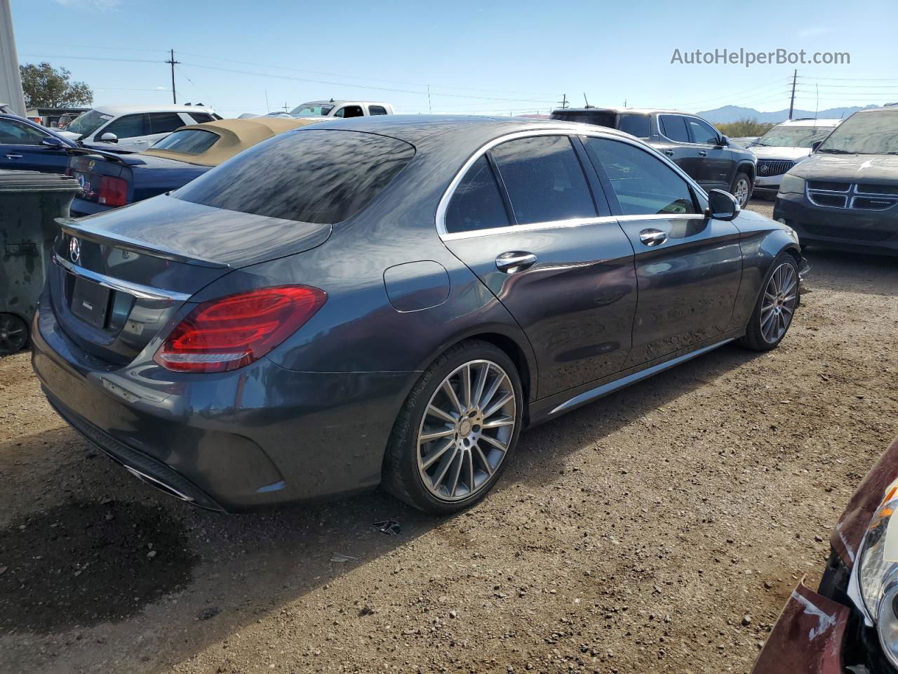 2015 Mercedes-benz C 300 Gray vin: 55SWF4JB4FU081903