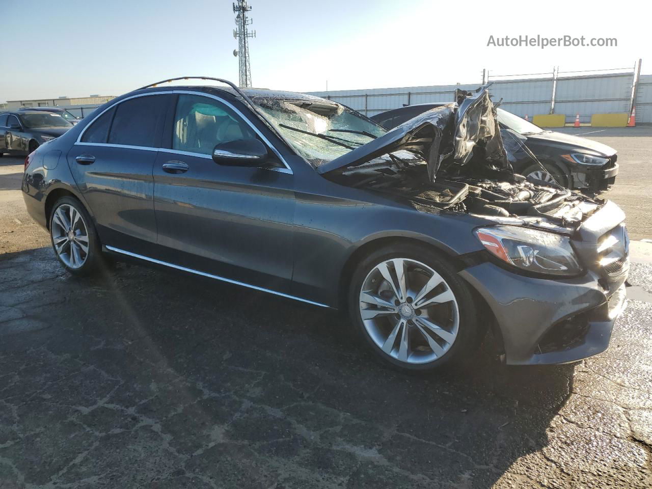 2015 Mercedes-benz C 300 Серый vin: 55SWF4JB5FU065354