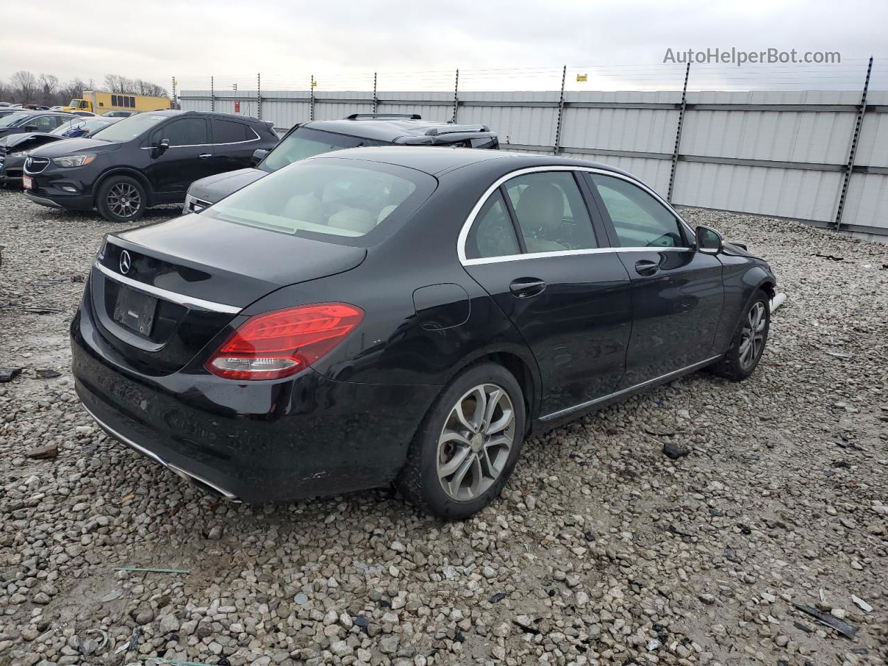 2015 Mercedes-benz C 300 Black vin: 55SWF4JB6FU055741