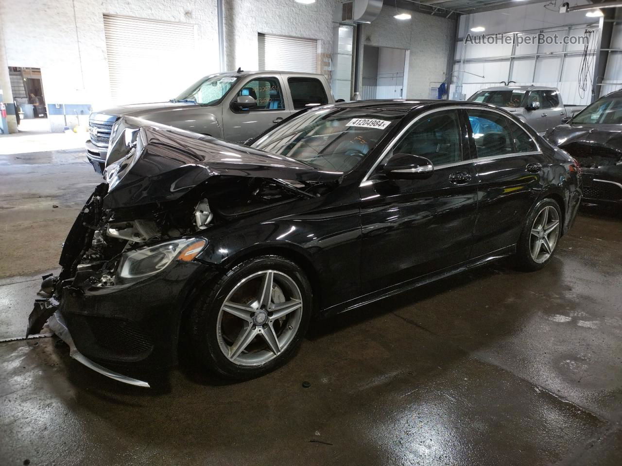 2015 Mercedes-benz C 300 Черный vin: 55SWF4JB6FU075231