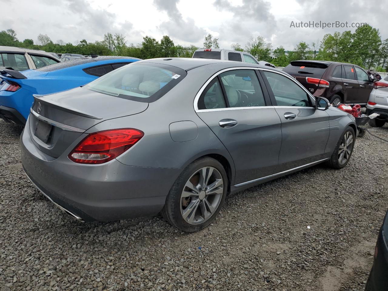 2015 Mercedes-benz C 300 Серый vin: 55SWF4JB7FU083970