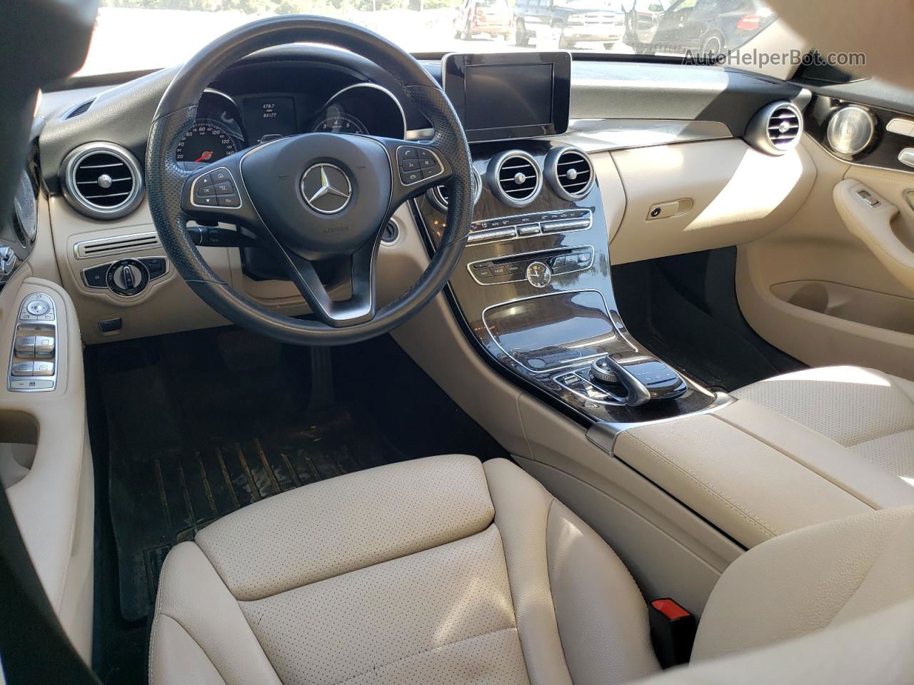 2015 Mercedes-benz C 300 Белый vin: 55SWF4JB8FU054476