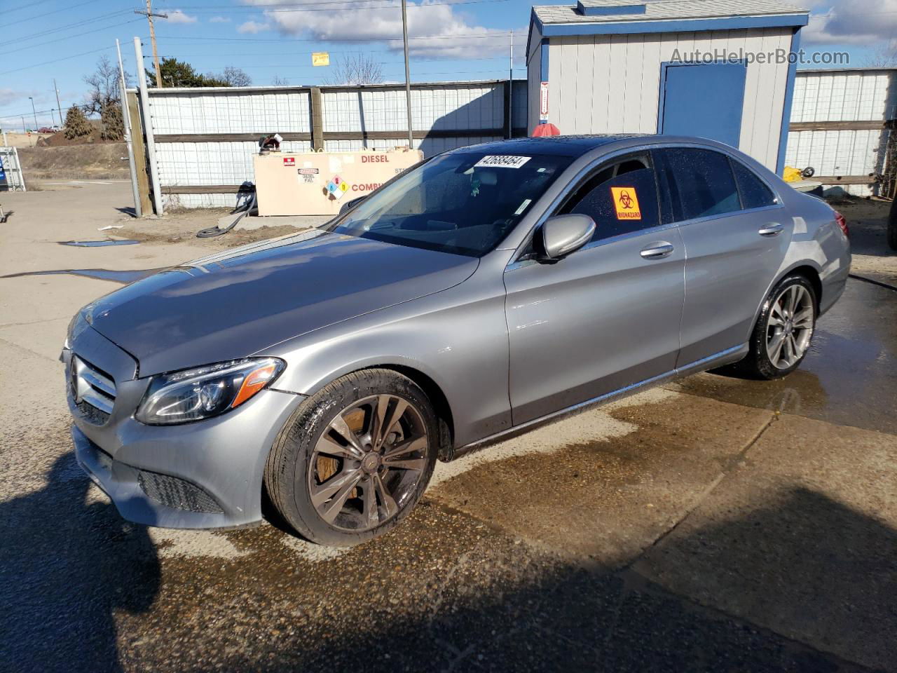 2015 Mercedes-benz C 300 Серый vin: 55SWF4JB8FU081094