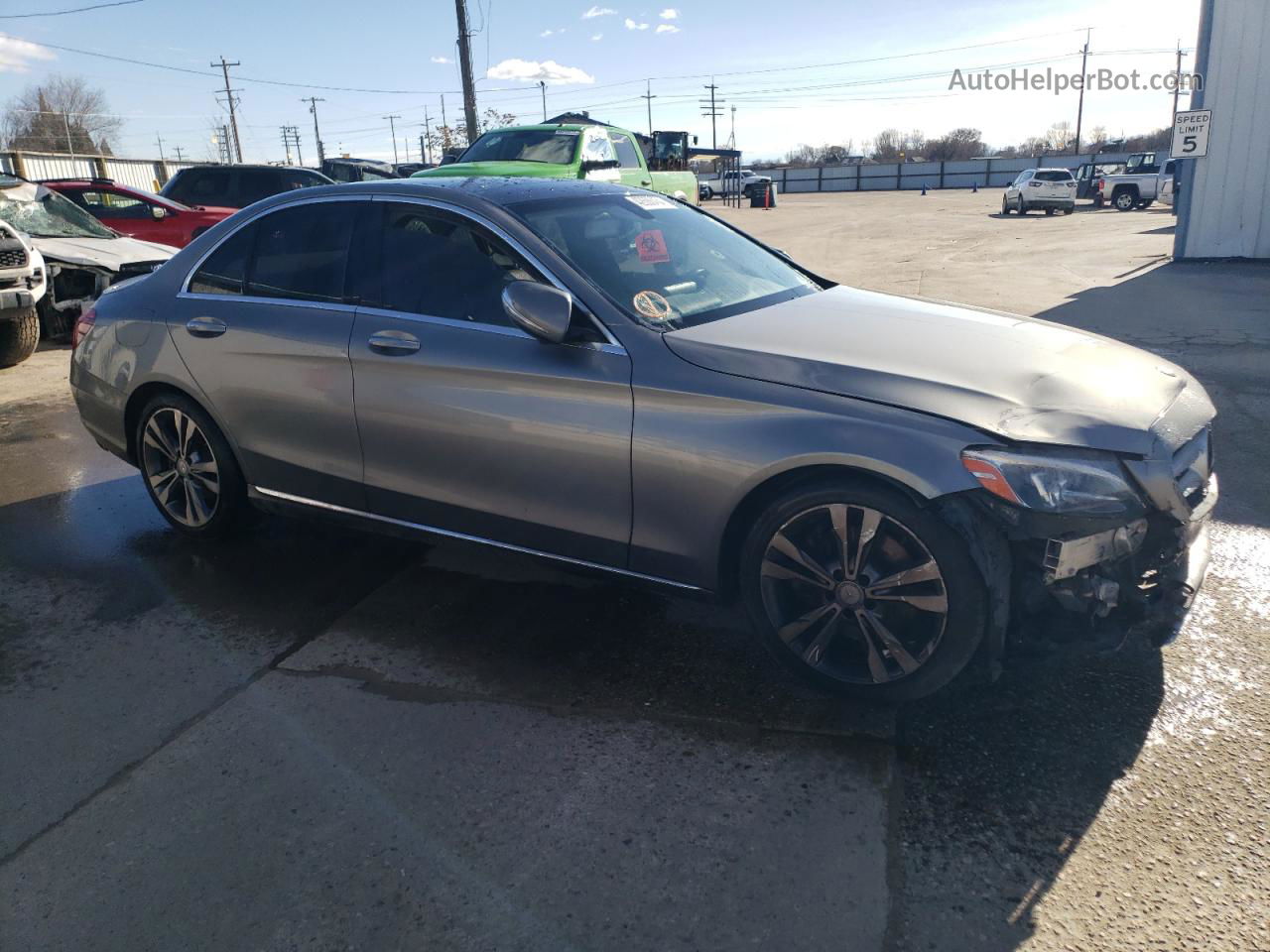 2015 Mercedes-benz C 300 Gray vin: 55SWF4JB8FU081094