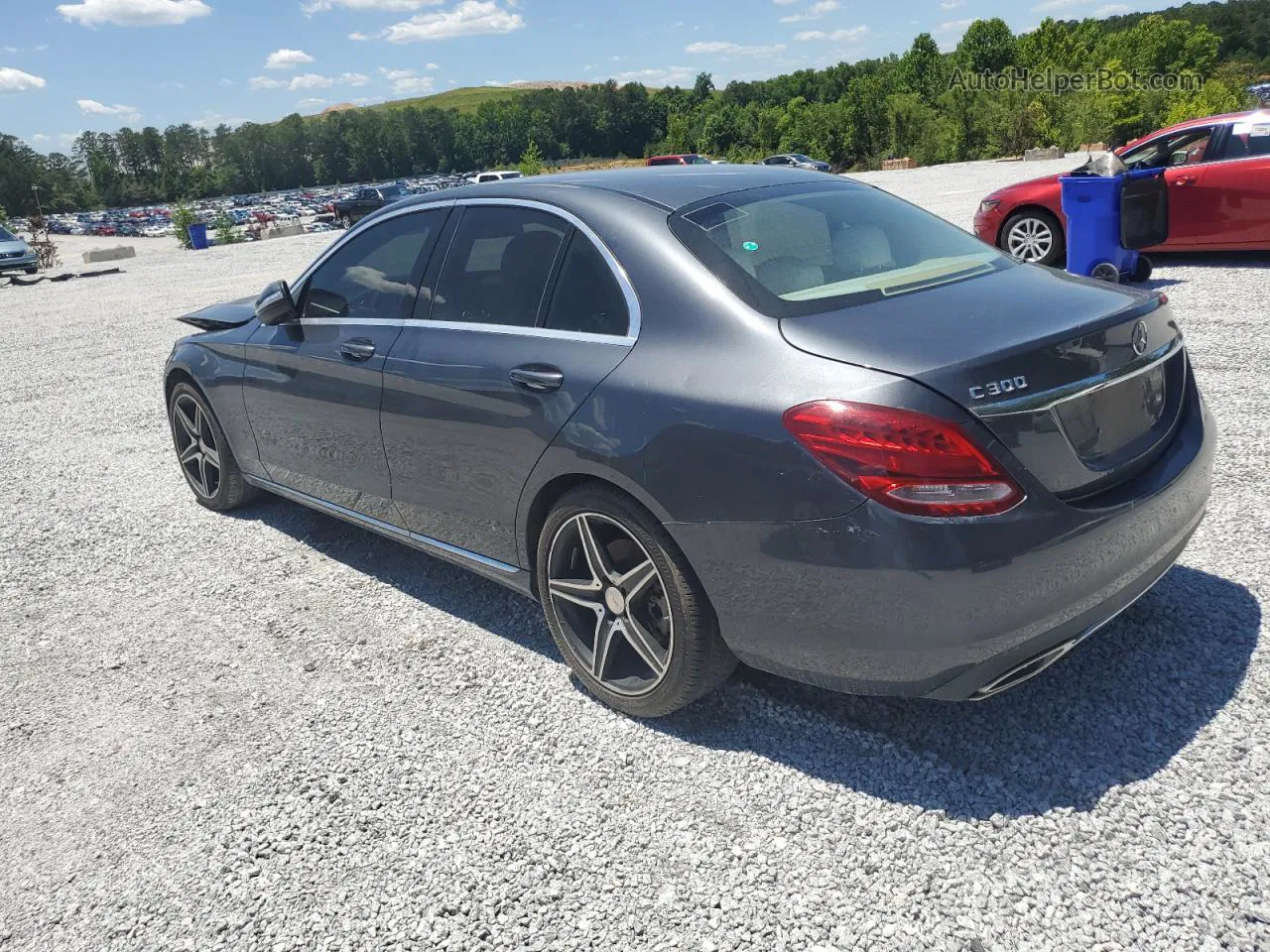 2015 Mercedes-benz C 300 Gray vin: 55SWF4JB8FU087591