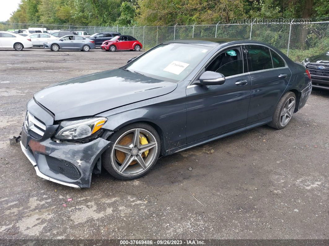 2015 Mercedes-benz C 300 Sport/luxury/ Light Blue vin: 55SWF4JBXFU056262