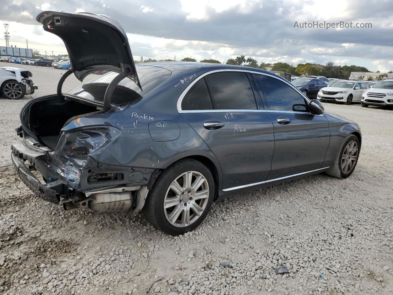 2015 Mercedes-benz C 300 Gray vin: 55SWF4JBXFU071988