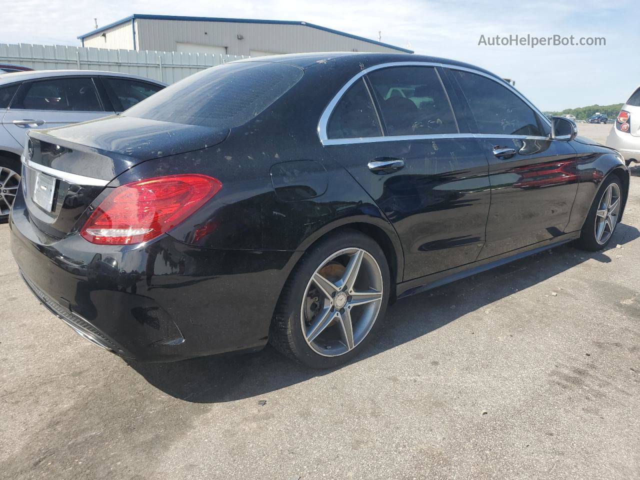 2015 Mercedes-benz C 300 4matic Black vin: 55SWF4KB0FU002094