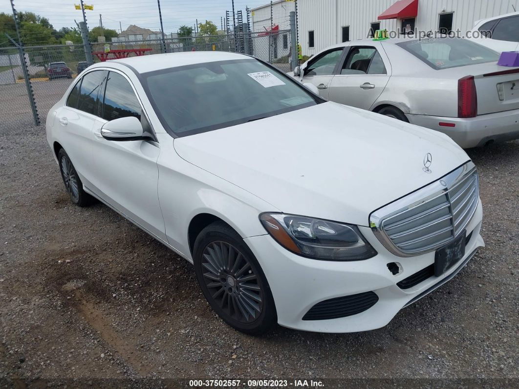 2015 Mercedes-benz C-class C 300 White vin: 55SWF4KB0FU022832