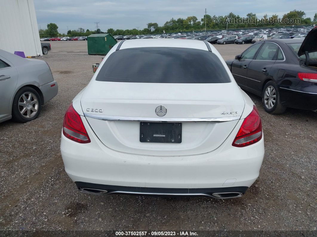 2015 Mercedes-benz C-class C 300 White vin: 55SWF4KB0FU022832