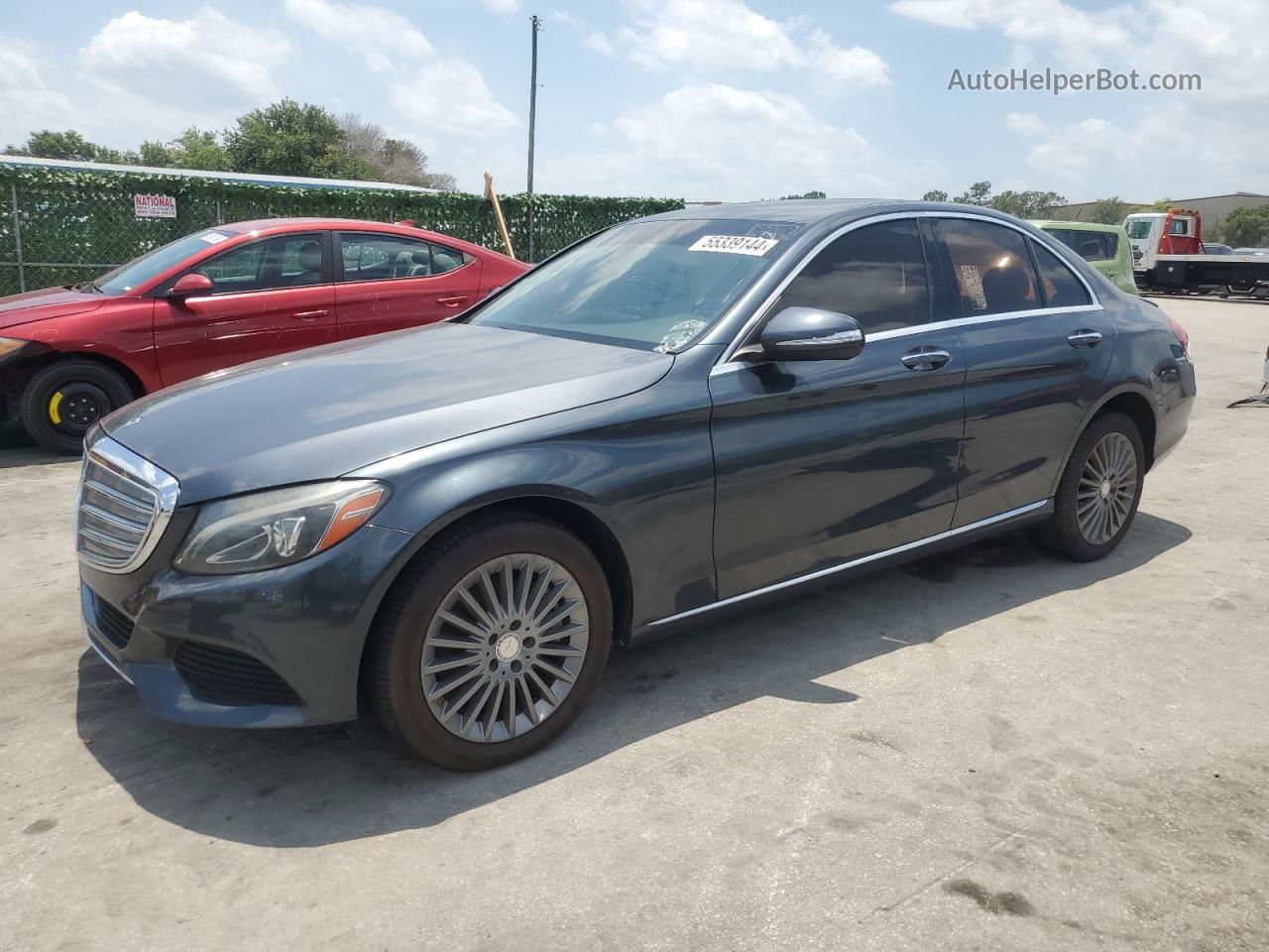 2015 Mercedes-benz C 300 4matic Серый vin: 55SWF4KB0FU028727