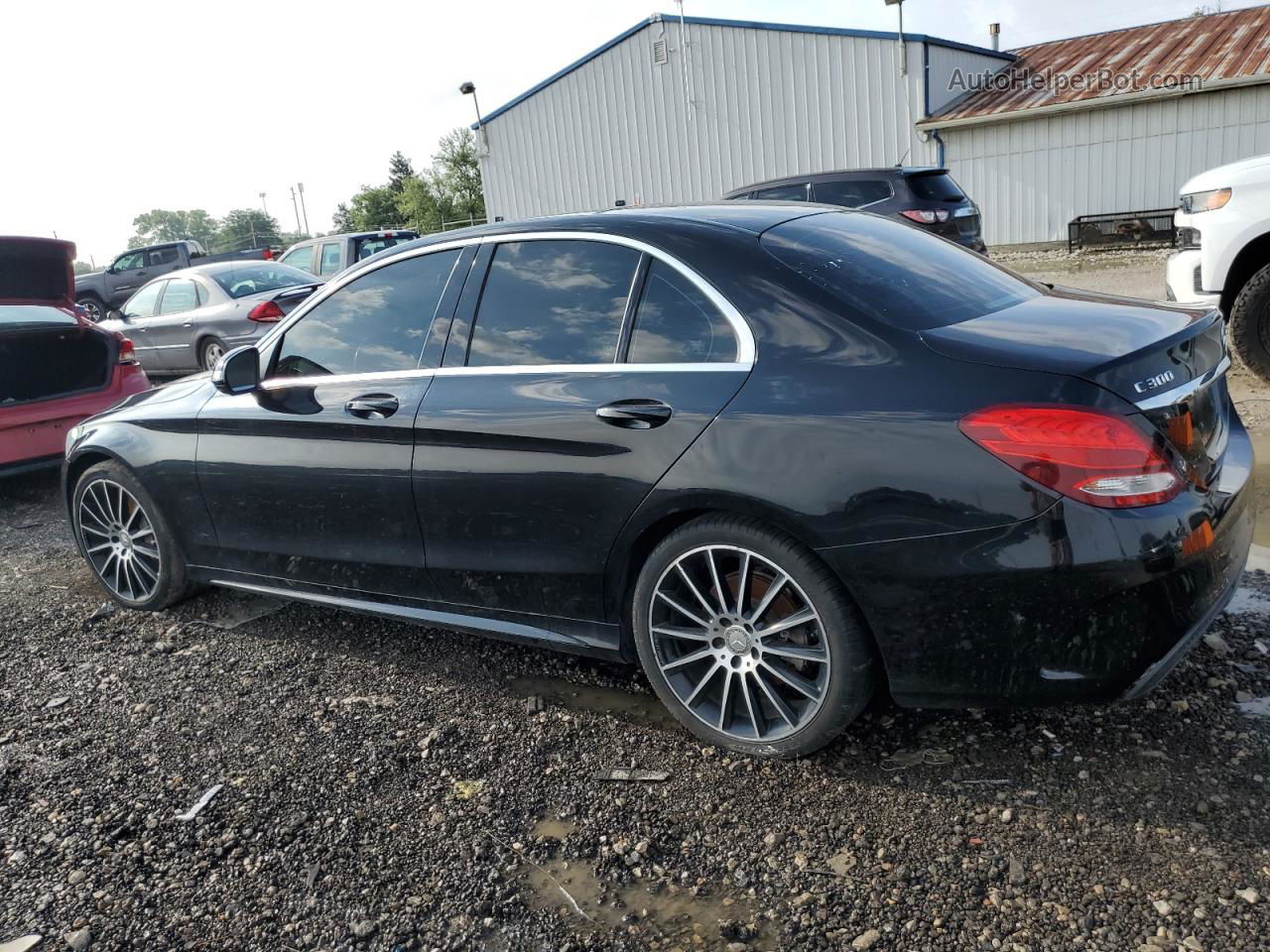 2015 Mercedes-benz C 300 4matic Black vin: 55SWF4KB0FU030378