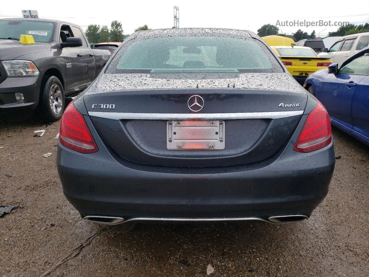 2015 Mercedes-benz C 300 4matic Gray vin: 55SWF4KB0FU084747