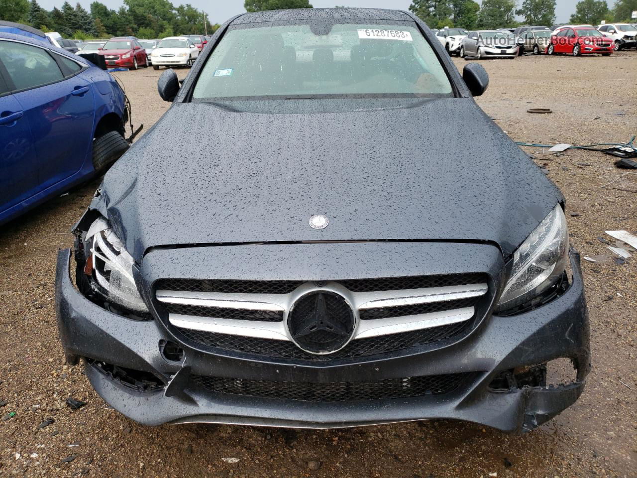 2015 Mercedes-benz C 300 4matic Серый vin: 55SWF4KB0FU084747