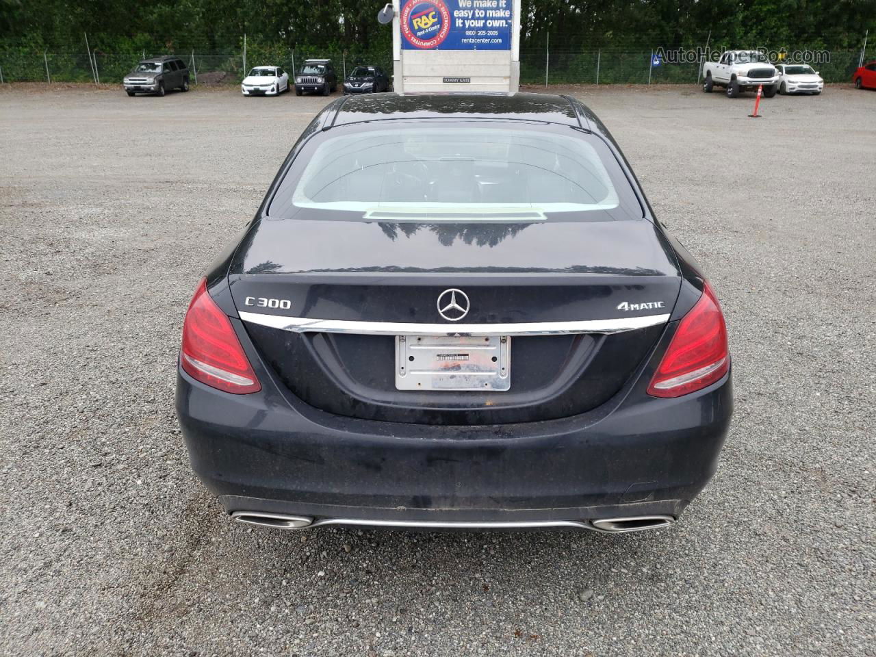 2015 Mercedes-benz C 300 4matic Black vin: 55SWF4KB1FU000970