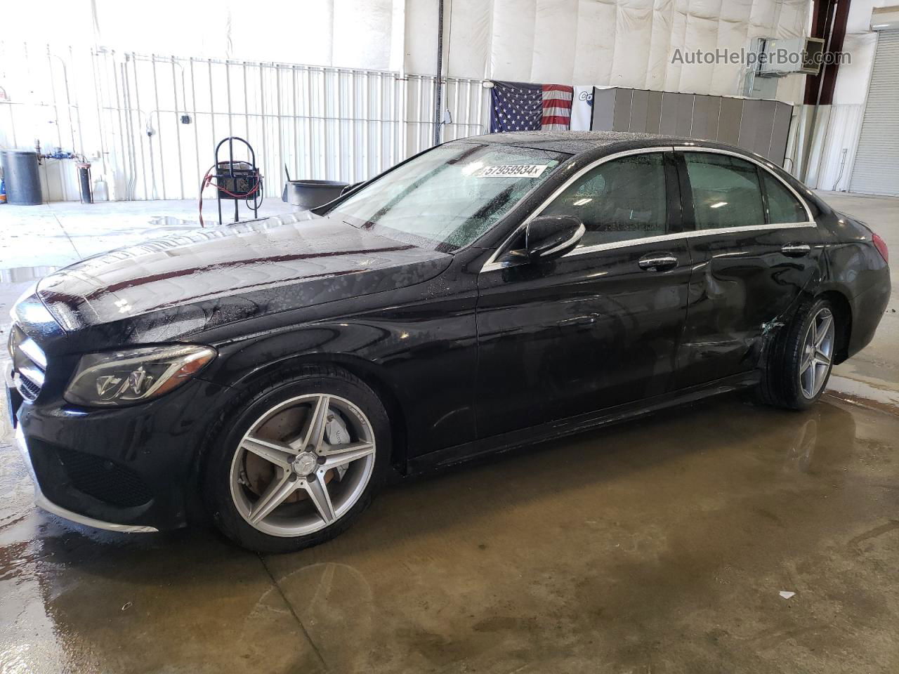 2015 Mercedes-benz C 300 4matic Black vin: 55SWF4KB1FU015100