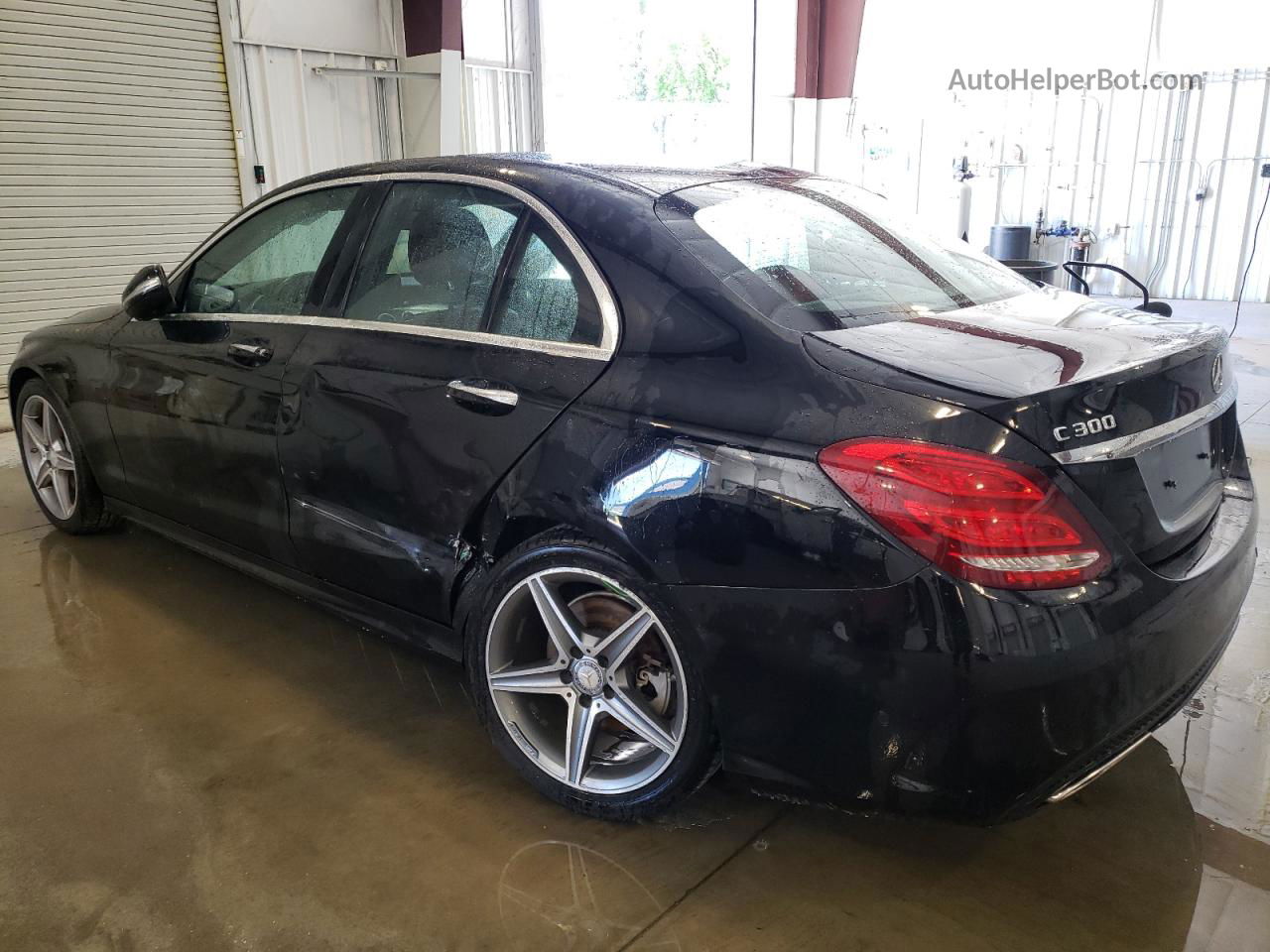 2015 Mercedes-benz C 300 4matic Black vin: 55SWF4KB1FU015100