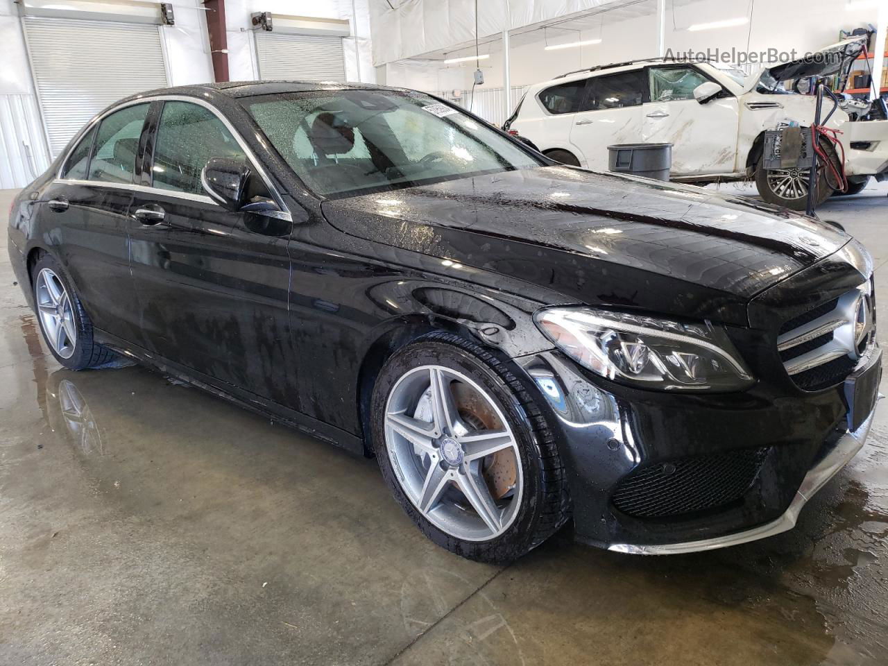 2015 Mercedes-benz C 300 4matic Black vin: 55SWF4KB1FU015100