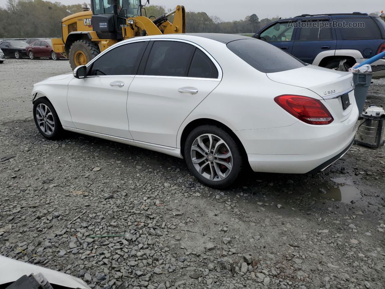 2015 Mercedes-benz C 300 4matic White vin: 55SWF4KB1FU030468