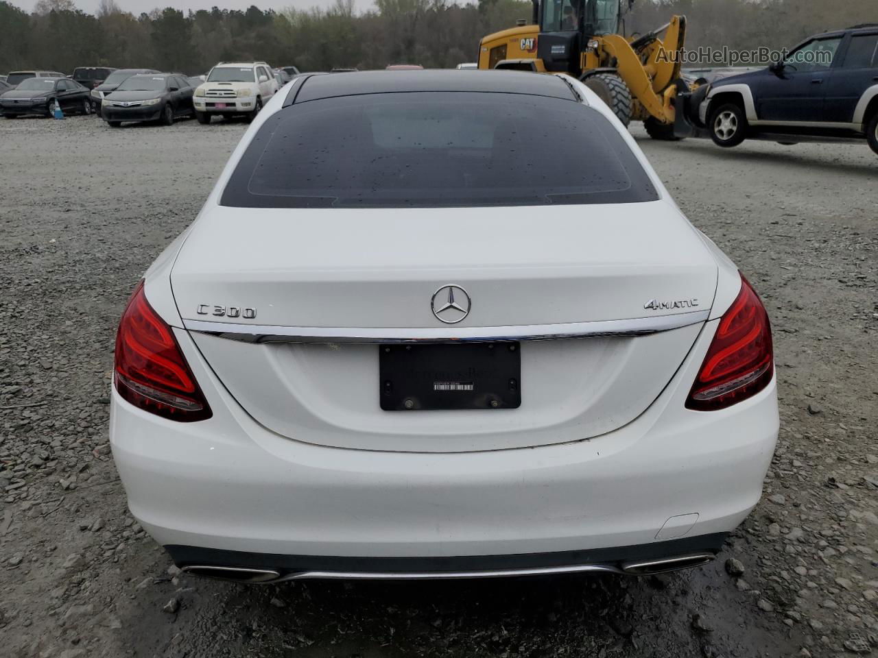 2015 Mercedes-benz C 300 4matic White vin: 55SWF4KB1FU030468