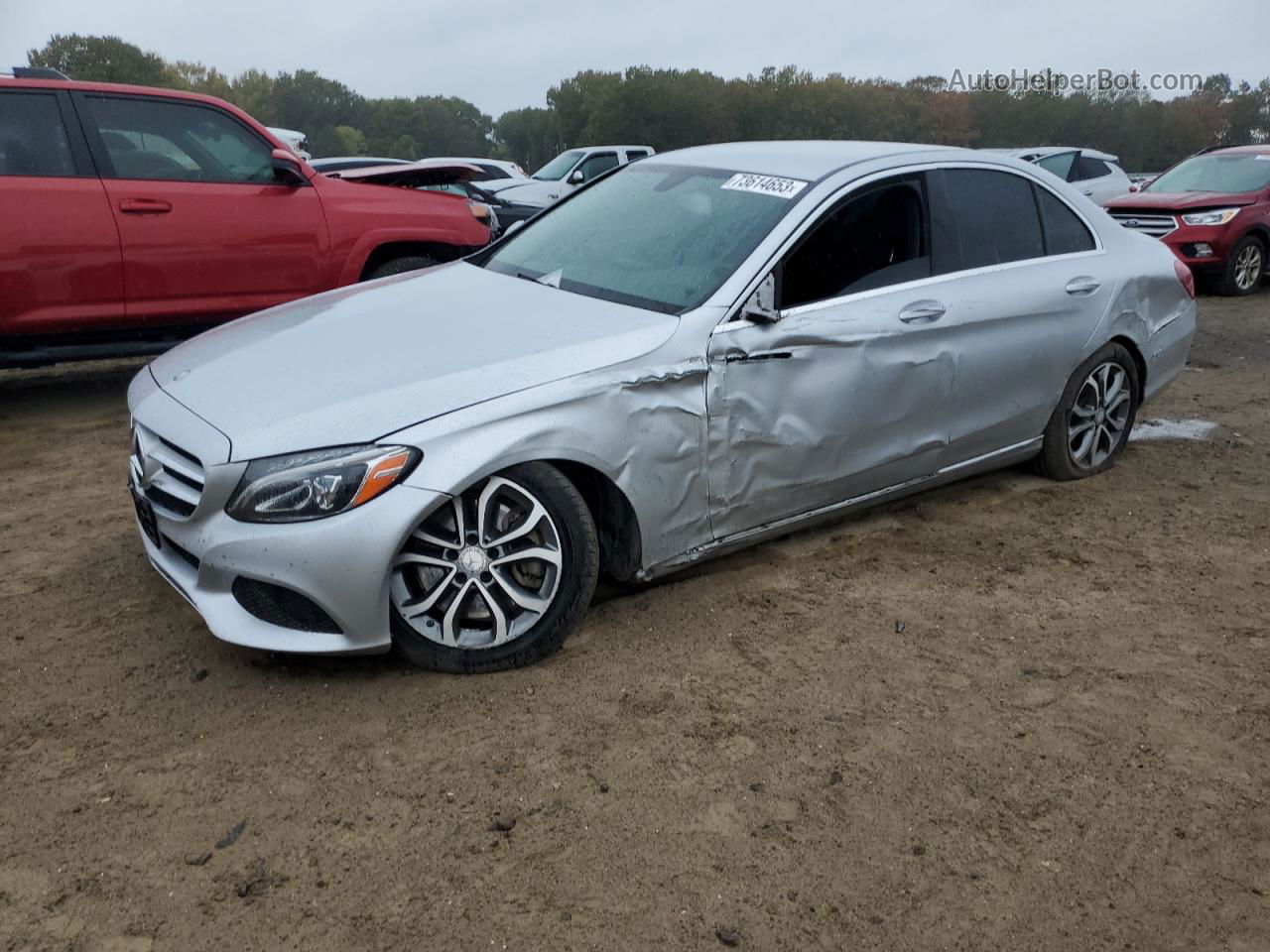 2015 Mercedes-benz C 300 4matic Gray vin: 55SWF4KB1FU035430