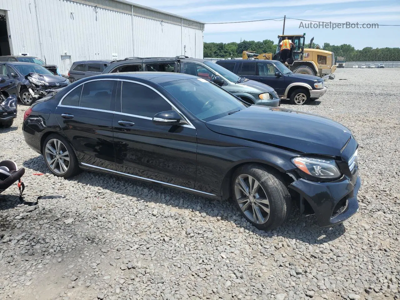 2015 Mercedes-benz C 300 4matic Black vin: 55SWF4KB1FU051109