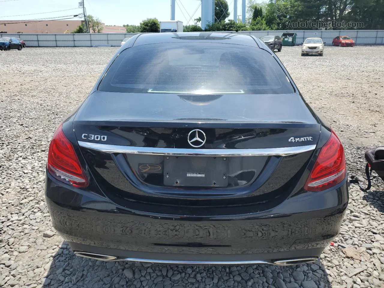 2015 Mercedes-benz C 300 4matic Black vin: 55SWF4KB1FU051109