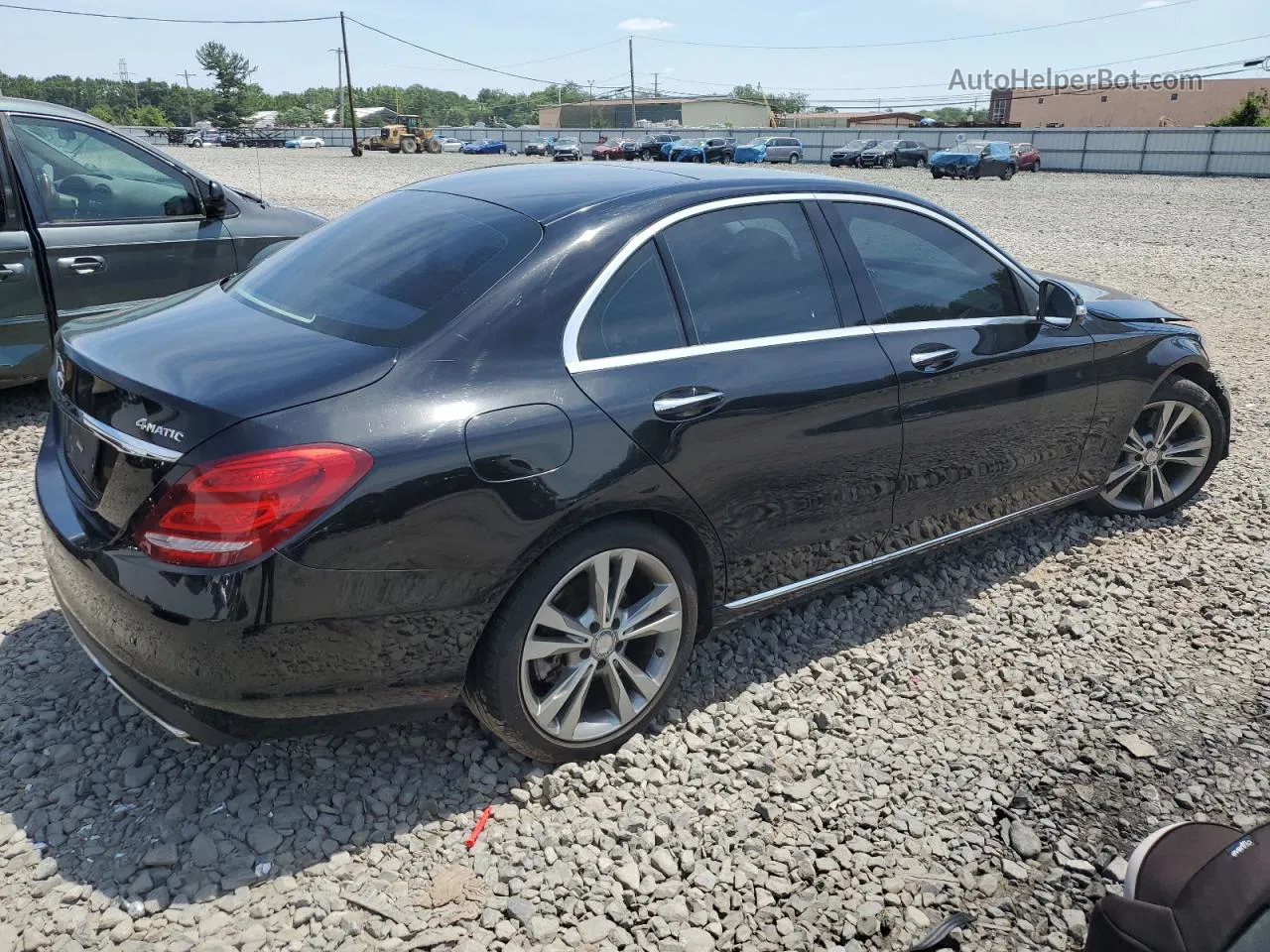 2015 Mercedes-benz C 300 4matic Black vin: 55SWF4KB1FU051109