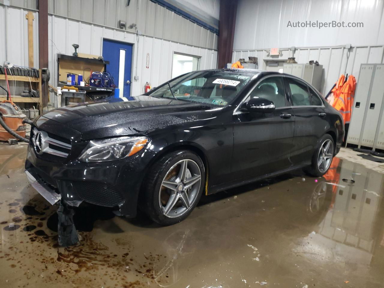 2015 Mercedes-benz C 300 4matic Black vin: 55SWF4KB2FU004350