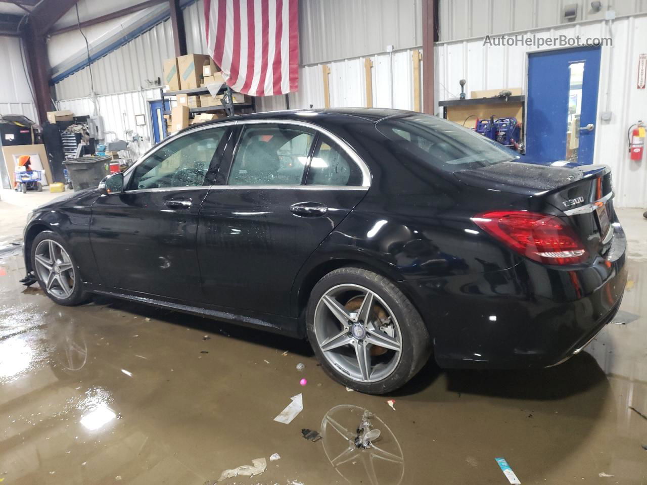 2015 Mercedes-benz C 300 4matic Black vin: 55SWF4KB2FU004350