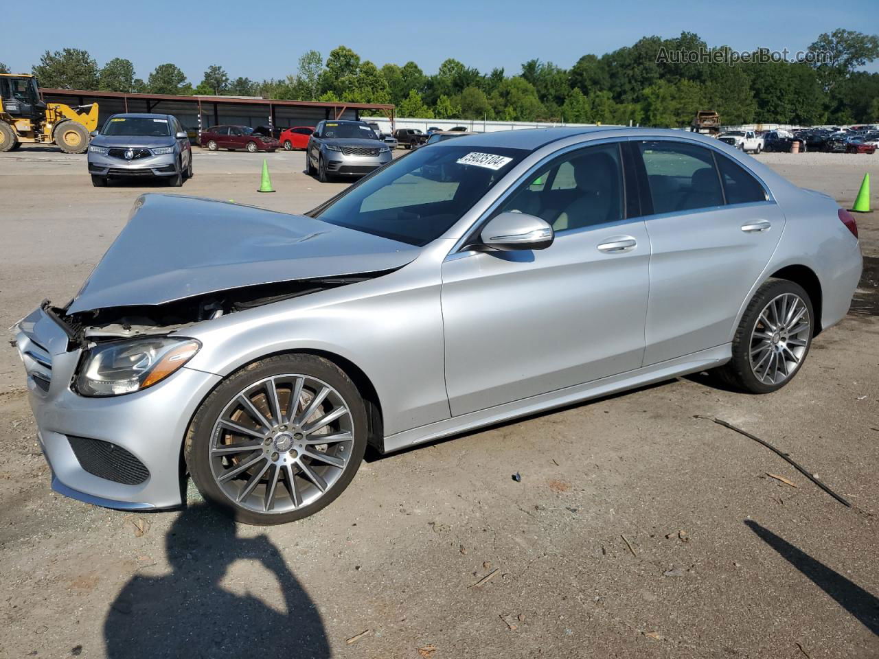 2015 Mercedes-benz C 300 4matic Silver vin: 55SWF4KB2FU006597