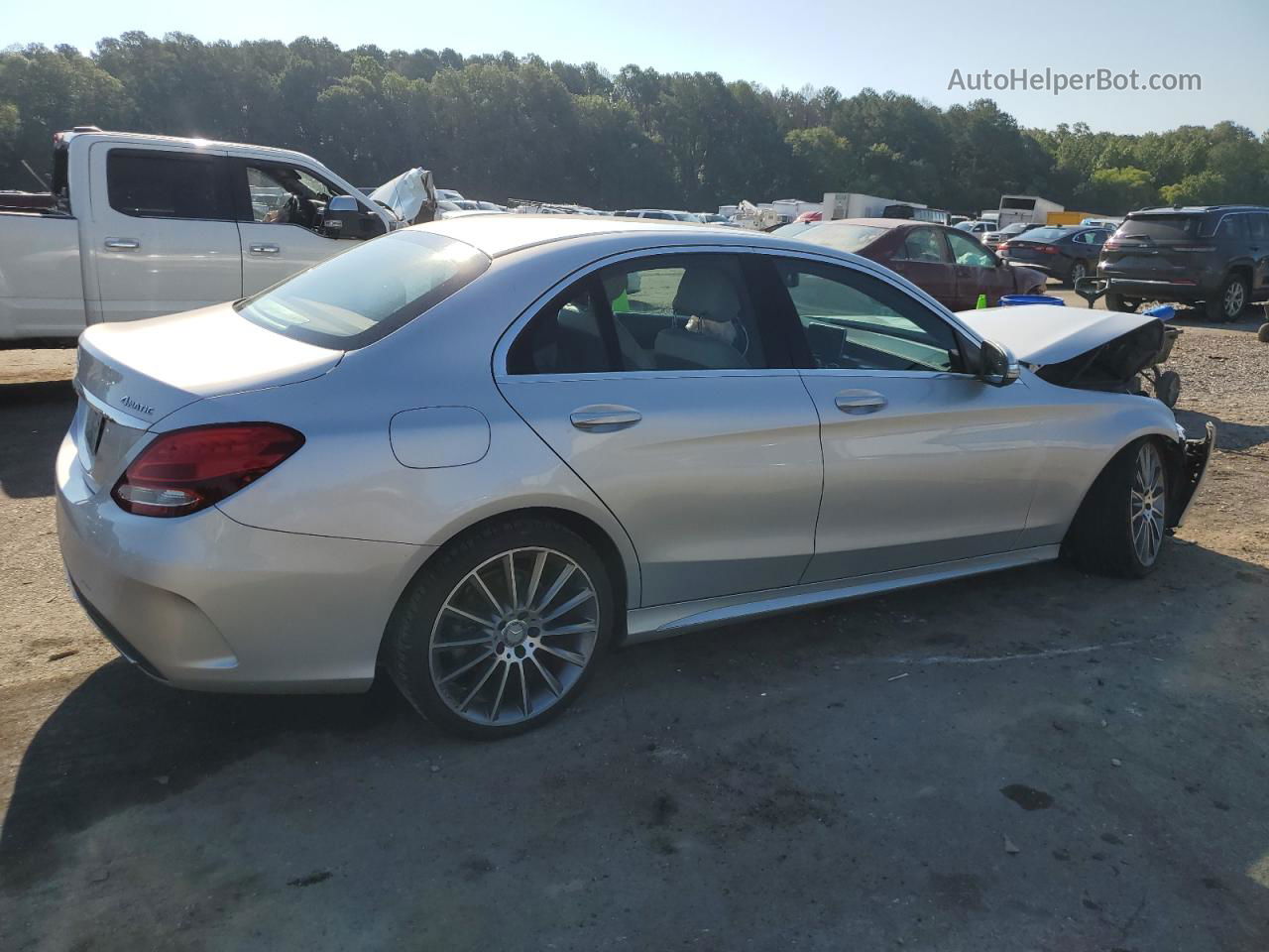 2015 Mercedes-benz C 300 4matic Silver vin: 55SWF4KB2FU006597