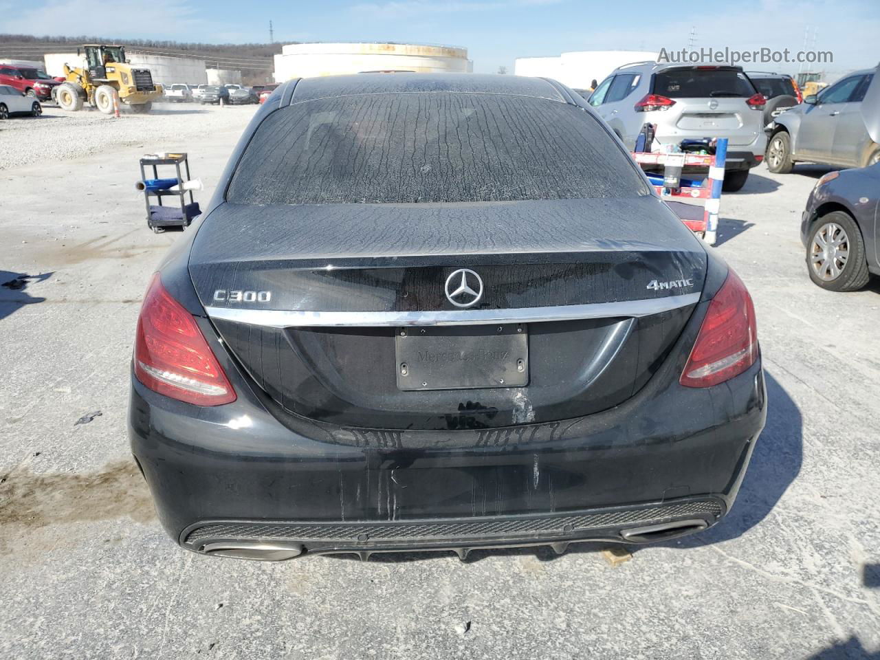 2015 Mercedes-benz C 300 4matic Black vin: 55SWF4KB2FU009838