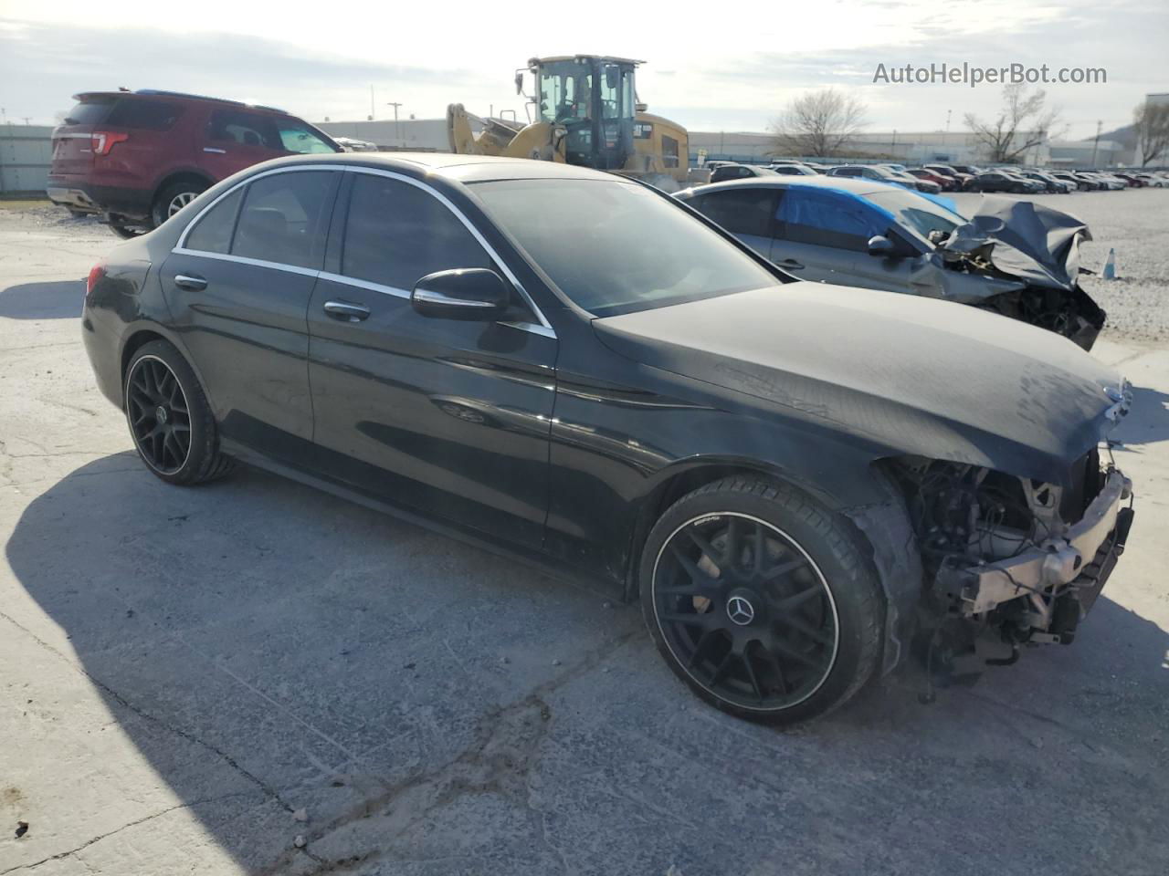 2015 Mercedes-benz C 300 4matic Black vin: 55SWF4KB2FU009838