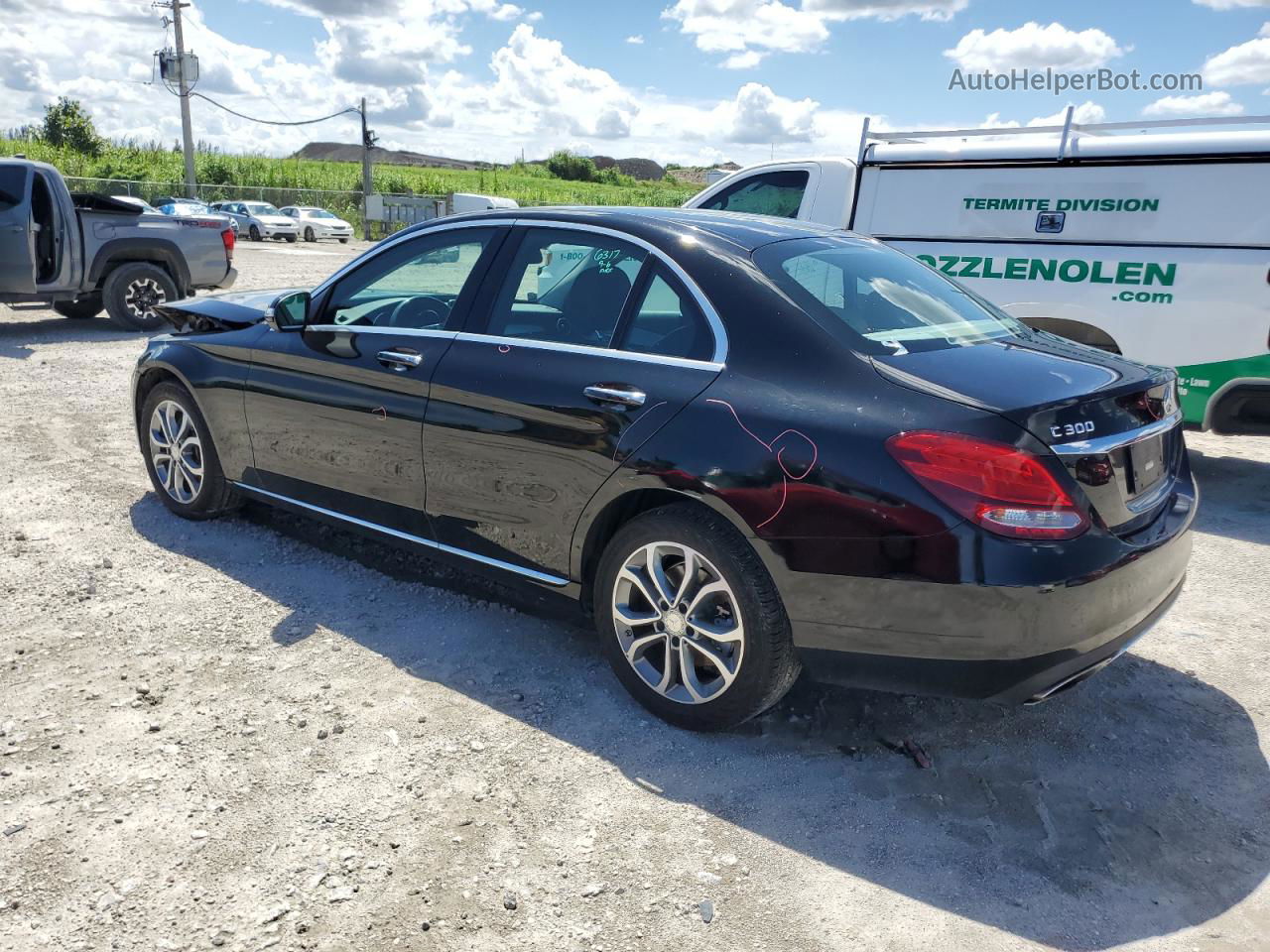 2015 Mercedes-benz C 300 4matic Black vin: 55SWF4KB2FU013338