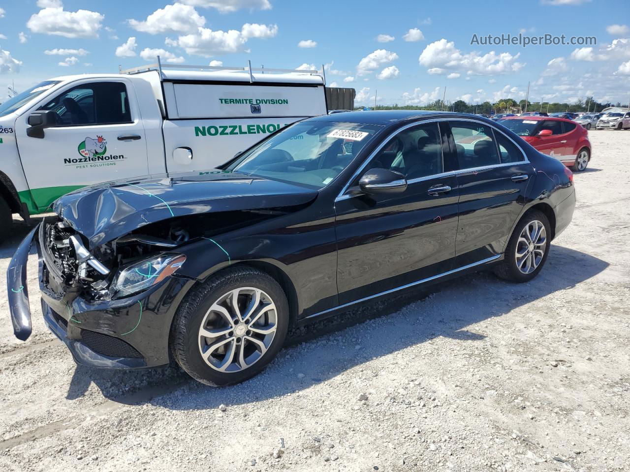 2015 Mercedes-benz C 300 4matic Black vin: 55SWF4KB2FU013338