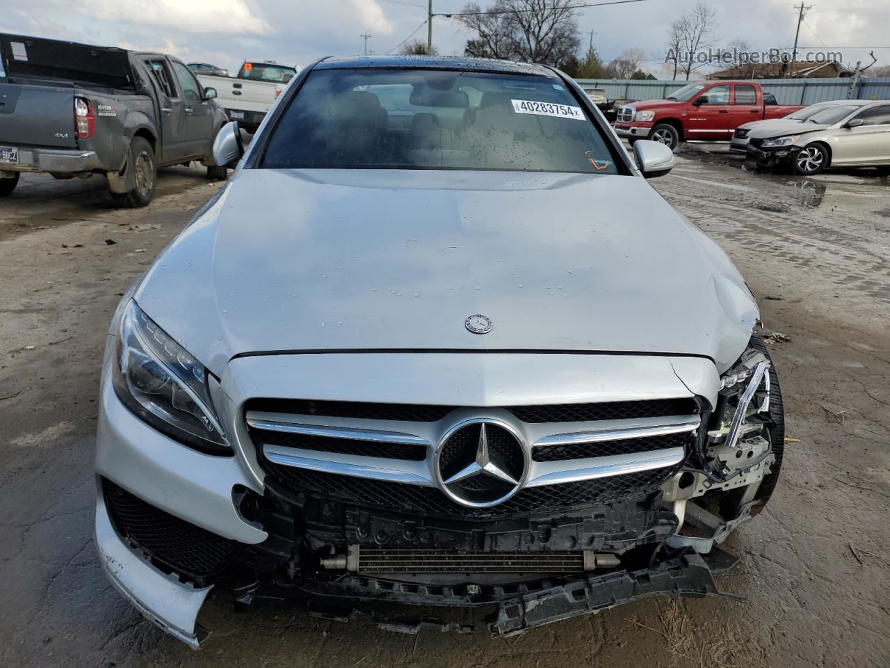 2015 Mercedes-benz C 300 4matic Silver vin: 55SWF4KB2FU016871