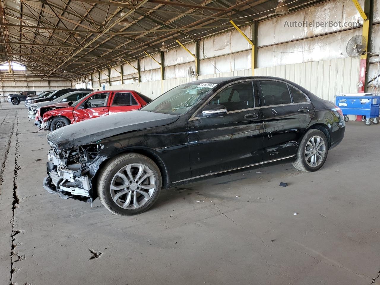 2015 Mercedes-benz C 300 4matic Black vin: 55SWF4KB2FU033721