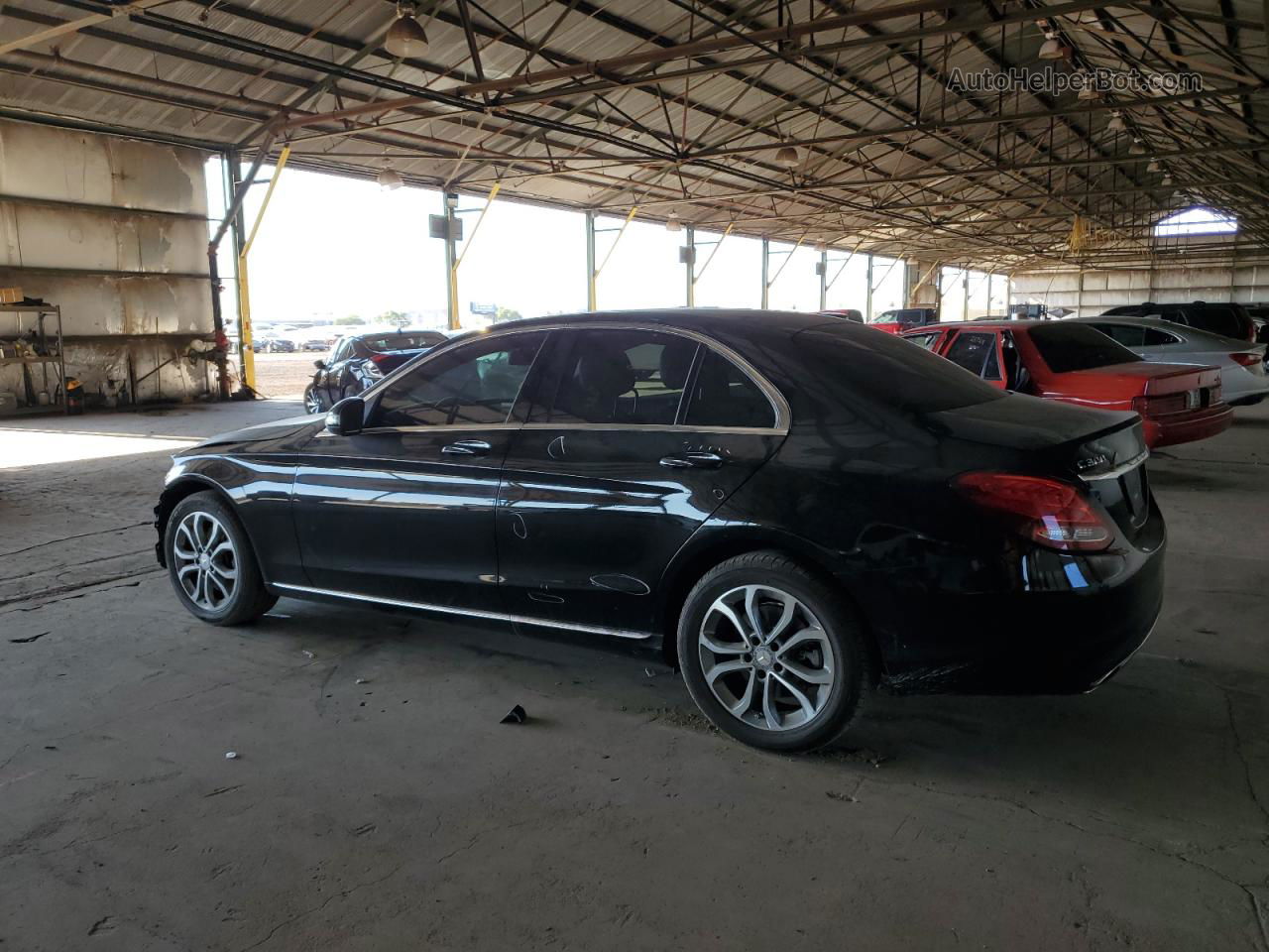 2015 Mercedes-benz C 300 4matic Black vin: 55SWF4KB2FU033721