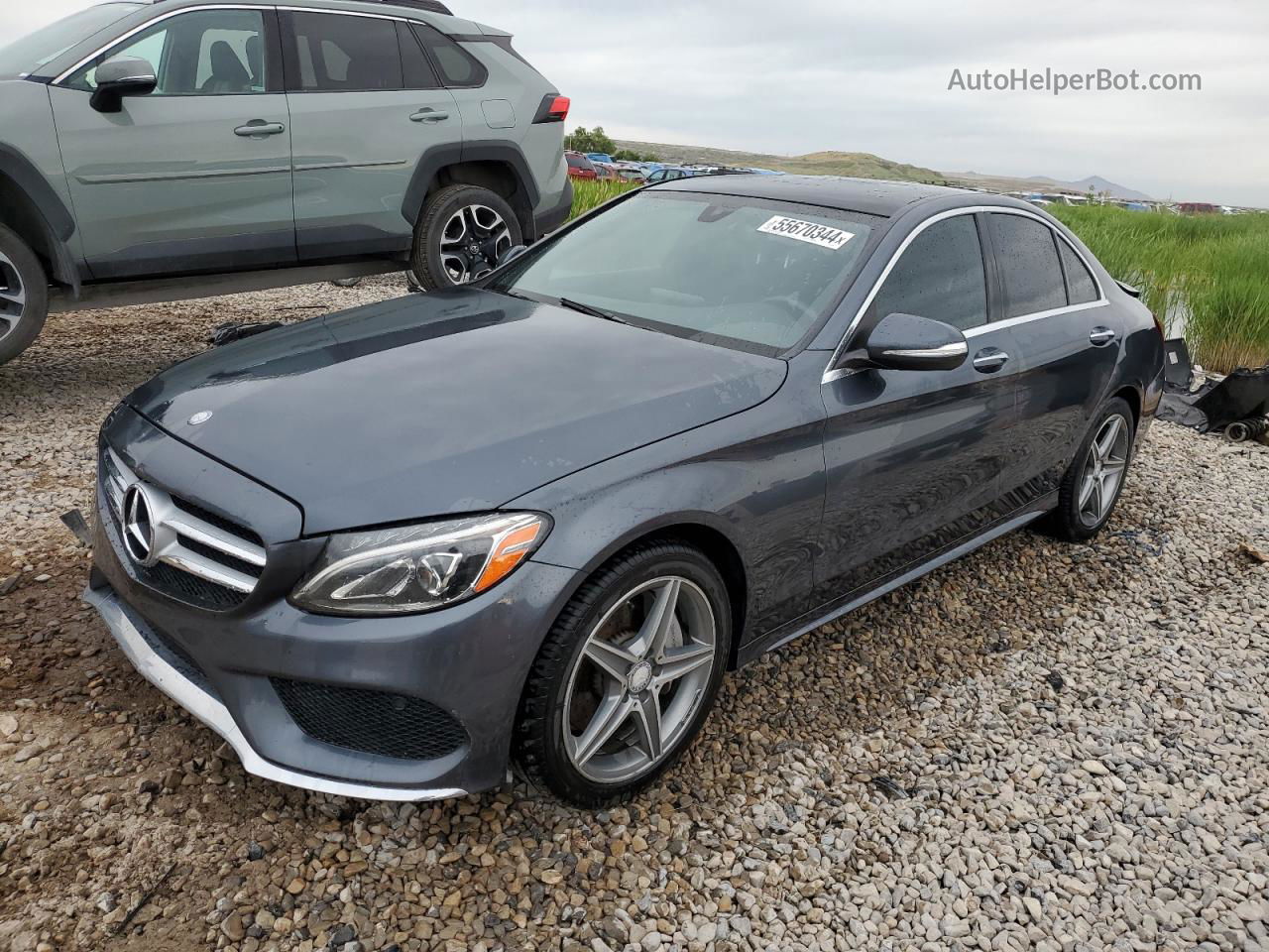 2015 Mercedes-benz C 300 4matic Charcoal vin: 55SWF4KB2FU042547