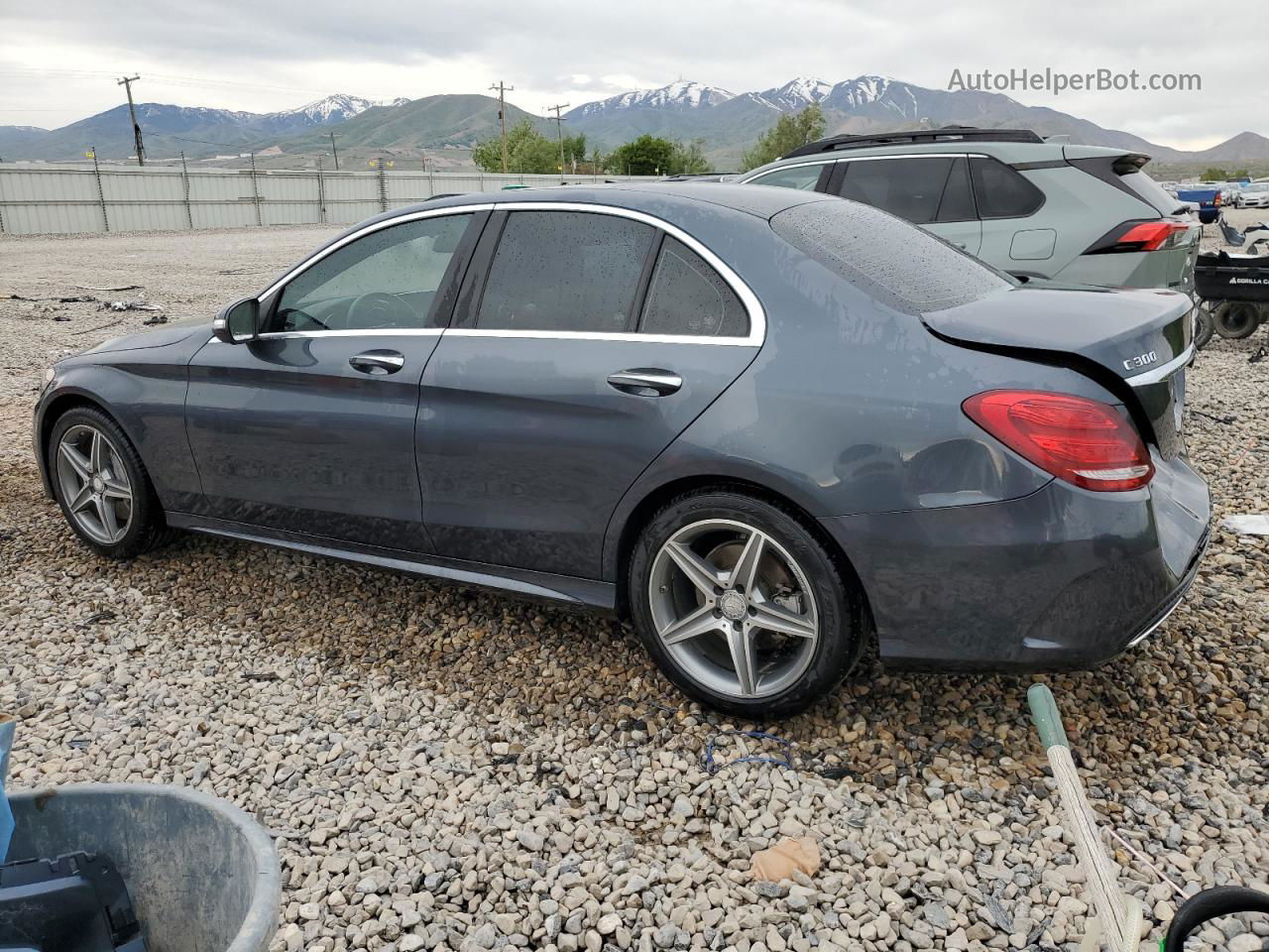 2015 Mercedes-benz C 300 4matic Charcoal vin: 55SWF4KB2FU042547