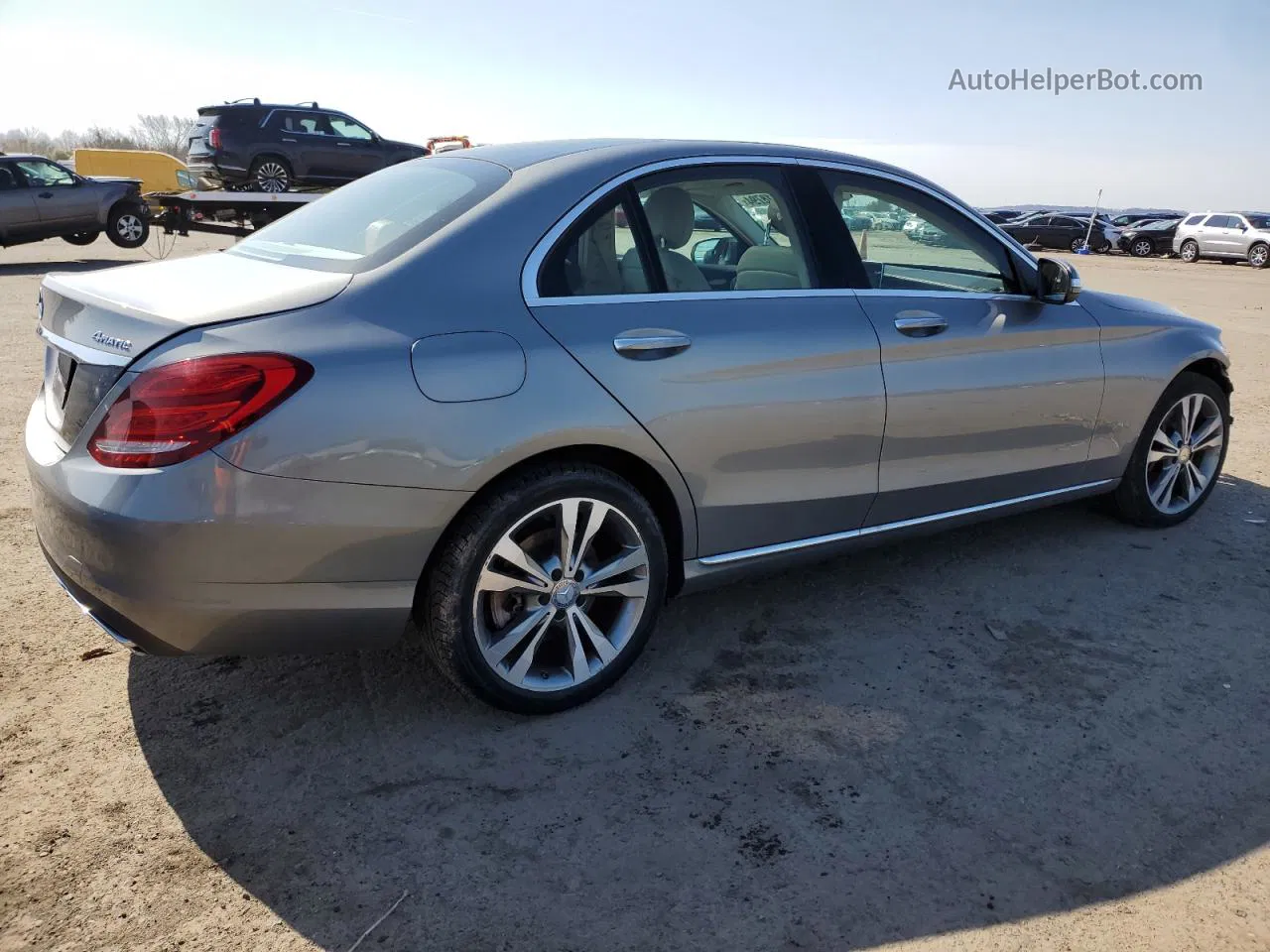 2015 Mercedes-benz C 300 4matic Gray vin: 55SWF4KB2FU047053