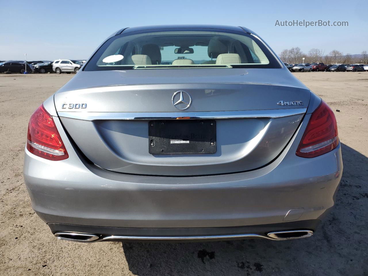 2015 Mercedes-benz C 300 4matic Gray vin: 55SWF4KB2FU047053