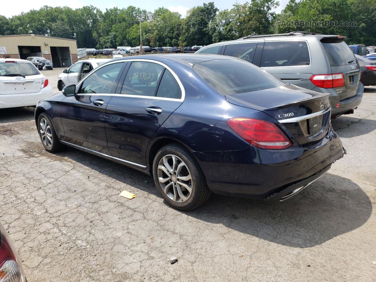 2015 Mercedes-benz C 300 4matic Blue vin: 55SWF4KB2FU054410